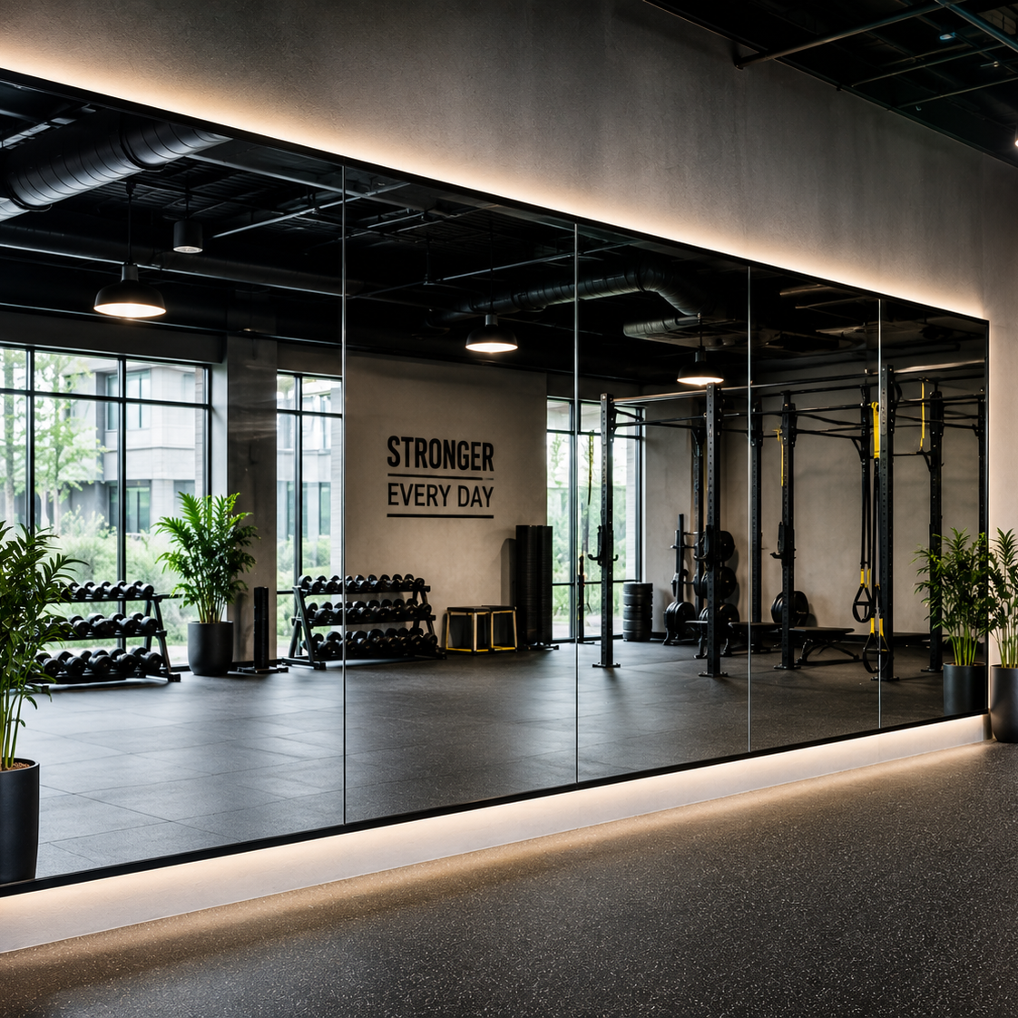 Mirrors for Gyms, Studios & Commercial Spaces